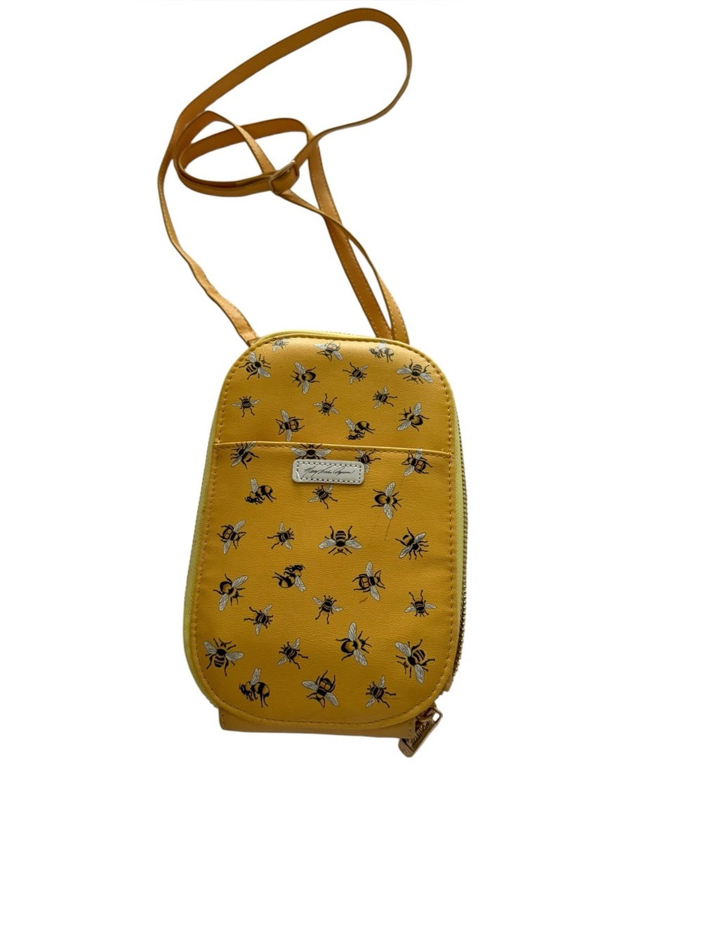 Limited Series Mary Lake-Thompson Yellow Bee-Print Crossbody Phone Bag